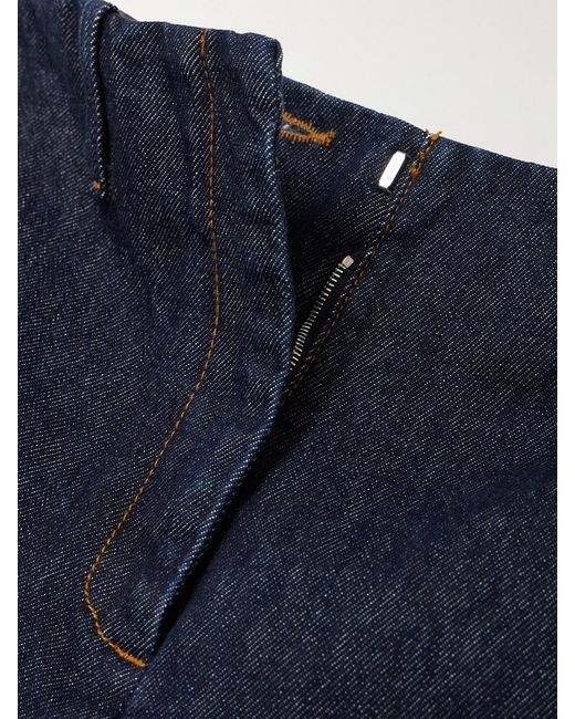 Dries Van Noten Blue Cropped High-Rise Flared Jeans