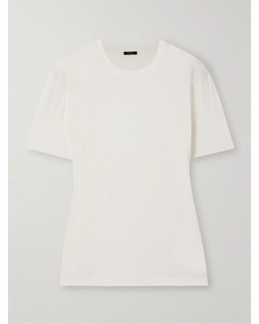Joseph Natural Cotton And Silk-Blend Jersey T-Shirt