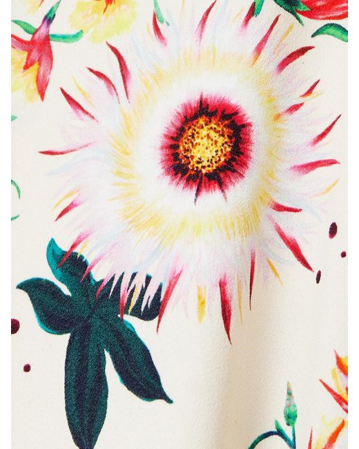 Rabanne Gray Floral-Print Jersey T-Shirt