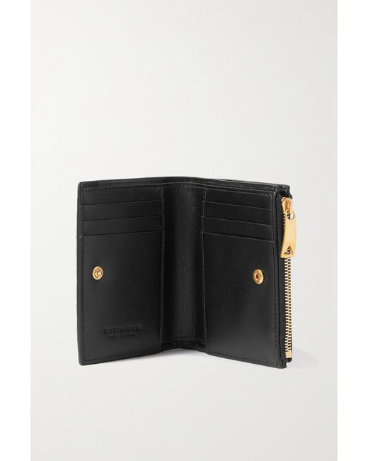 Bottega Veneta Black Intrecciato Leather Wallet