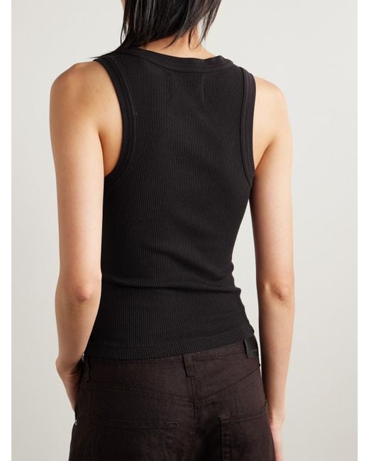 Citizens of Humanity Black Caralyn Ribbed Jersey Tank