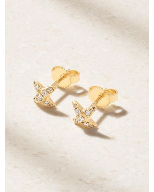David Yurman Natural Crossover 18-Karat And Diamond Earrings
