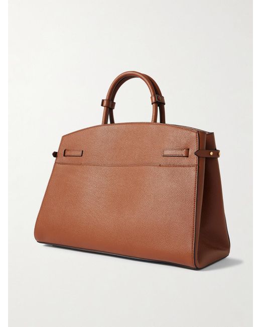 DeMellier London Brown The Hudson Kleine Tote Aus Strukturiertem Leder