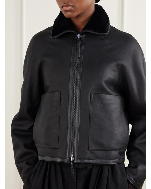 Joseph Black Kyro Reversible Shearling Jacket