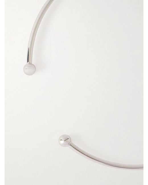 Julietta White Nacre Rhodium-Plated, Shell And Resin Necklace