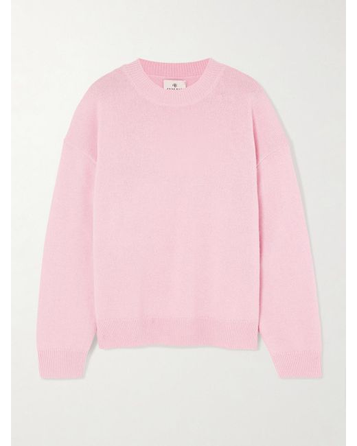 Anine Bing Pink Lee Cashmere Sweater