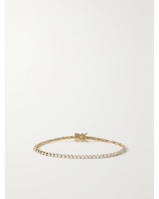 STONE AND STRAND Natural Baseline 14-Karat Diamond Tennis Bracelet