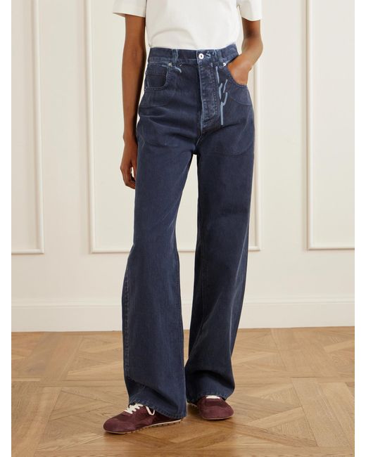 Bottega Veneta Blue Overdyed Straight-Leg Jeans