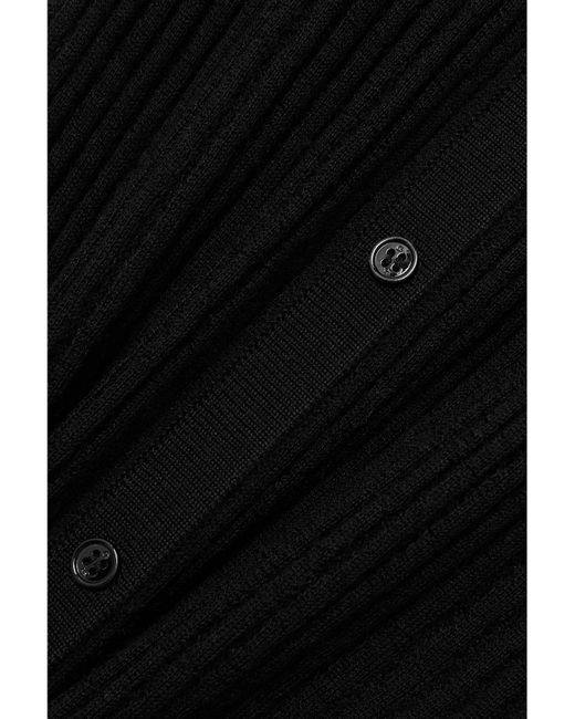 Gabriela Hearst Black Emma Pointelle-Knit Cashmere And Silk-Blend Cardigan