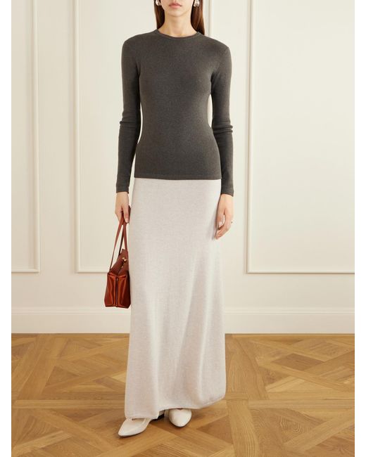 Lisa Yang Black Vivian Cotton And Cashmere-Blend T-Shirt