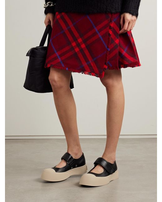 Marni Black Pablo Leather Mary Jane Platform Sneakers