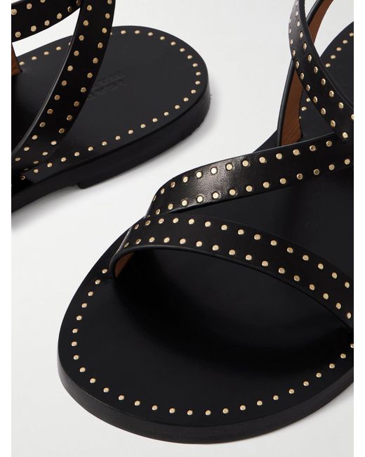 Isabel Marant Black Jopee Studded Leather Sandals