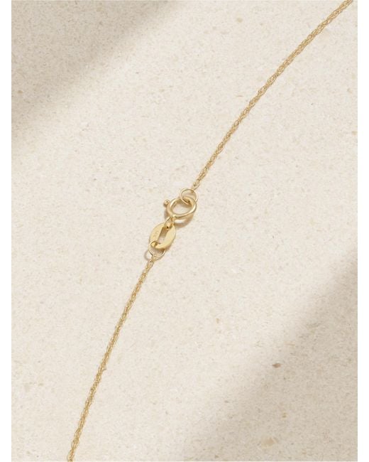 STONE AND STRAND Natural Flora Mini 14-Karat Diamond Necklace