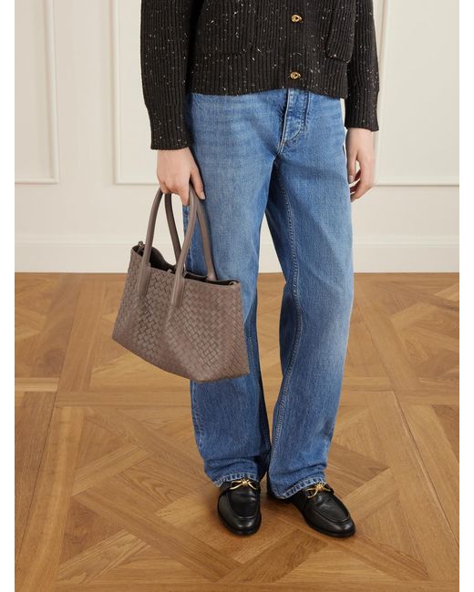 Bottega Veneta Natural Pinacoteca Small Intrecciato Leather Tote