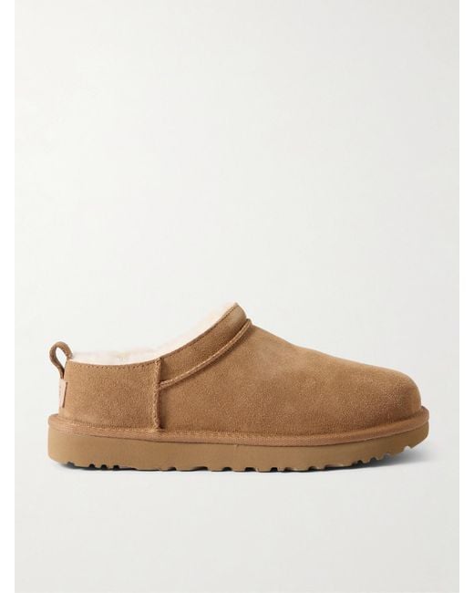 Chaussons De Ville En Peau Lainée Classic Micro Ugg en coloris Brown