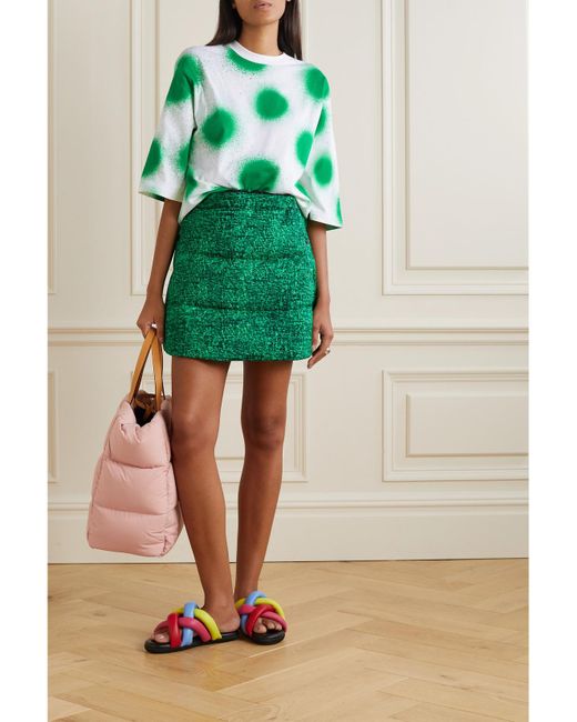 Moncler Genius Green Jw Anderson Oversized Printed Cotton-Jersey T-Shirt