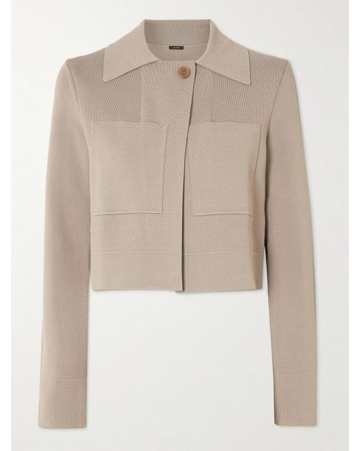 Joseph Natural Milano Cropped Stretch-Knit Jacket