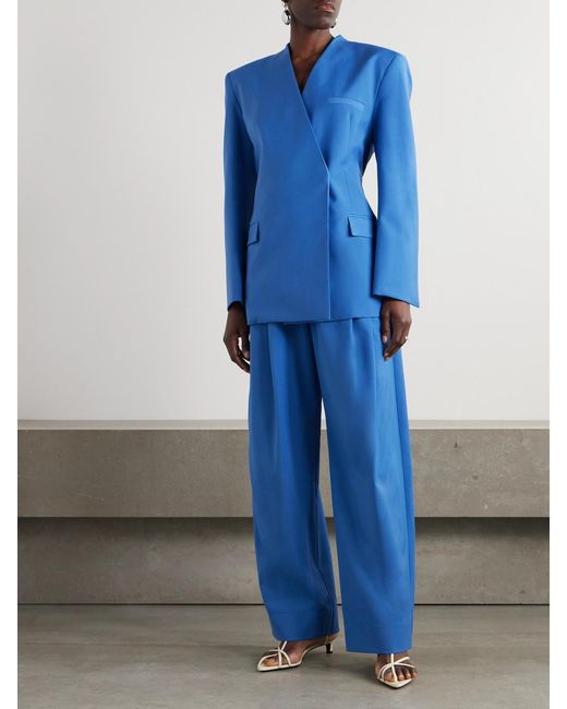 Esse Studios Blue Pleated Woven Pants
