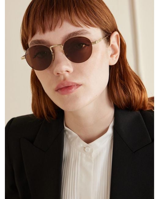 Céline Pink Oro Round-Frame-Tone Sunglasses