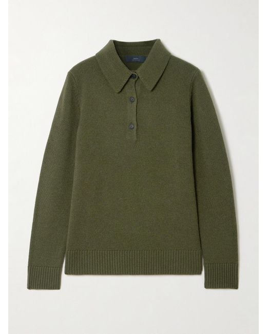 arch4 Green Bessi Cashmere Polo Sweater