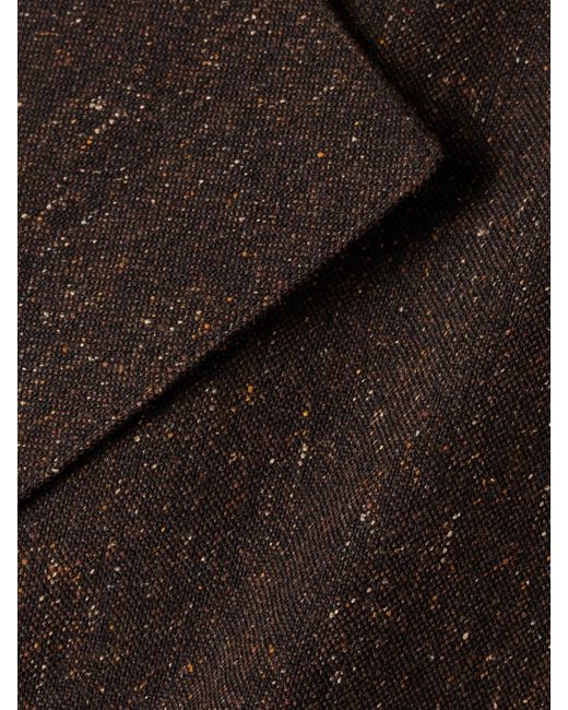 Blazé Milano Brown Kiso Wool-Blend Canvas Jacket