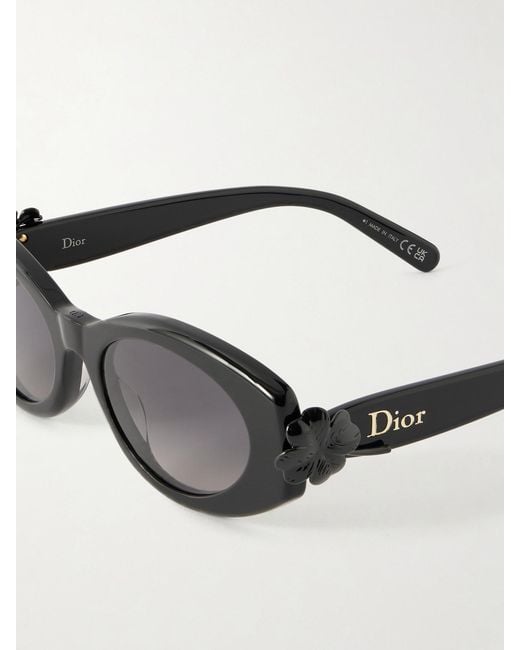 Dior Black Dior Clover B1I Oval Sunglasses