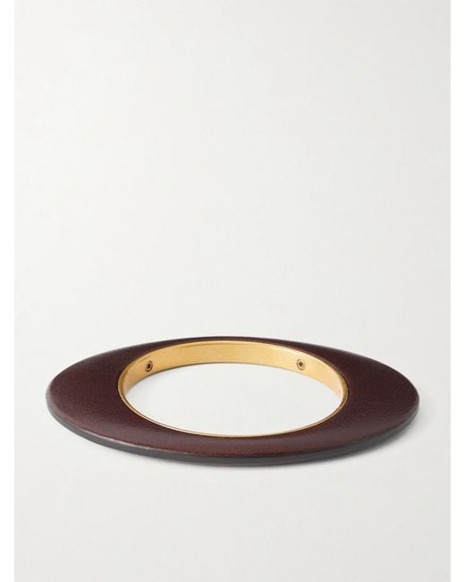 Saint Laurent Brown Blade-Tone Bracelet
