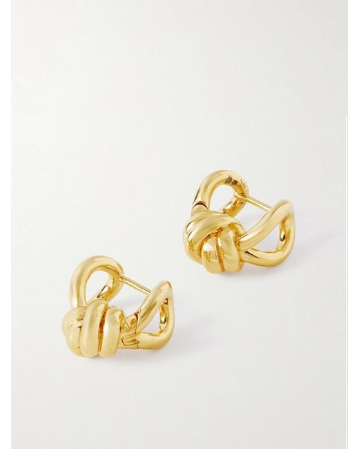 Bottega Veneta Metallic Plated Earrings
