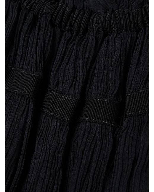 Alix Of Bohemia Black Emrys Midikleid Aus Chiffon Mit Streifen Und Raffungen