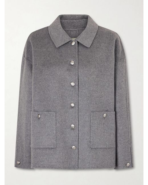 Anine Bing Gray Luca Wool And Cashmere-Blend Jacket