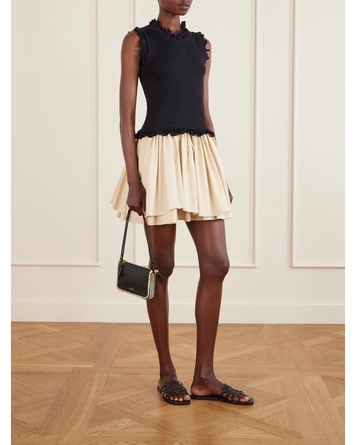 Loewe Natural Paula's Ibiza Ruffled Cotton-Poplin Mini Skirt