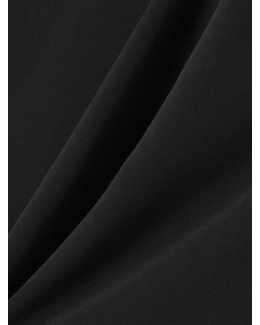 Courreges Black Belted Leather-Trimmed Jersey Mini Skirt