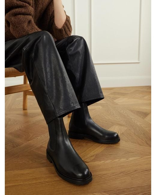 LEGRES Black 25 Leather Chelsea Boots