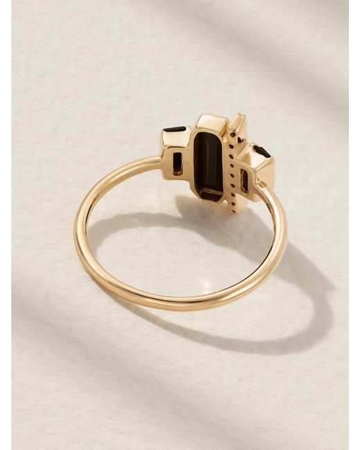Melissa Joy Manning Natural Cityscape Ring Aus Recyceltem 14 Karat Mit Spinellen Und Diamanten