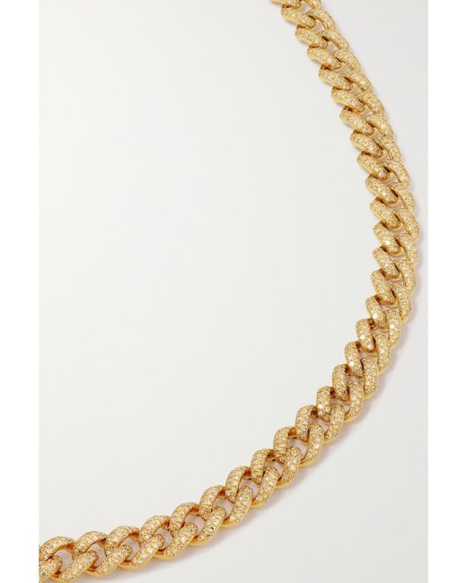 SHAY White Medium 18-Karat Diamond Link Necklace