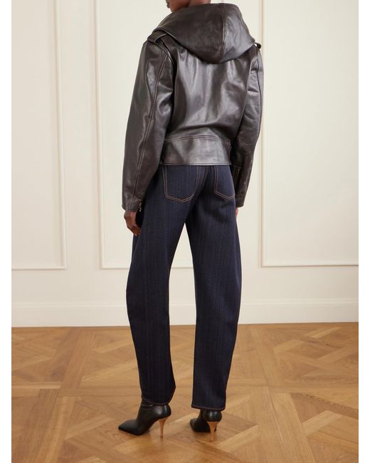 Alaïa Black Belted Leather Biker Jacket