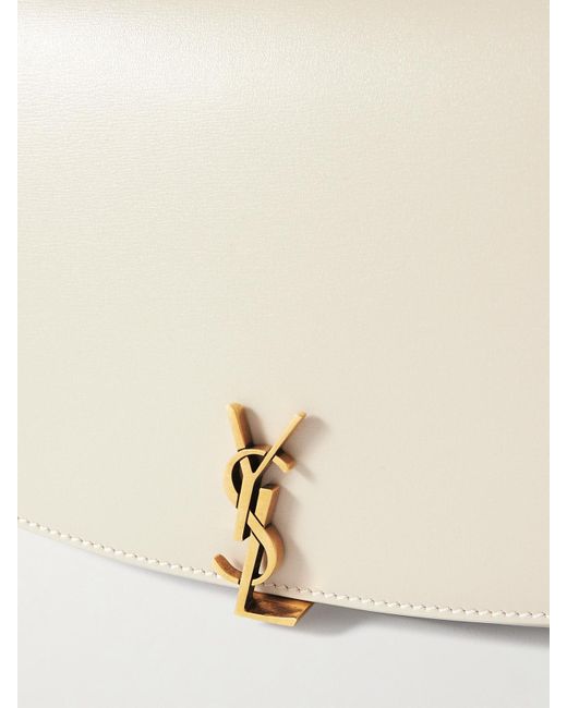 Saint Laurent White Voltaire Mini Schultertasche Aus Leder