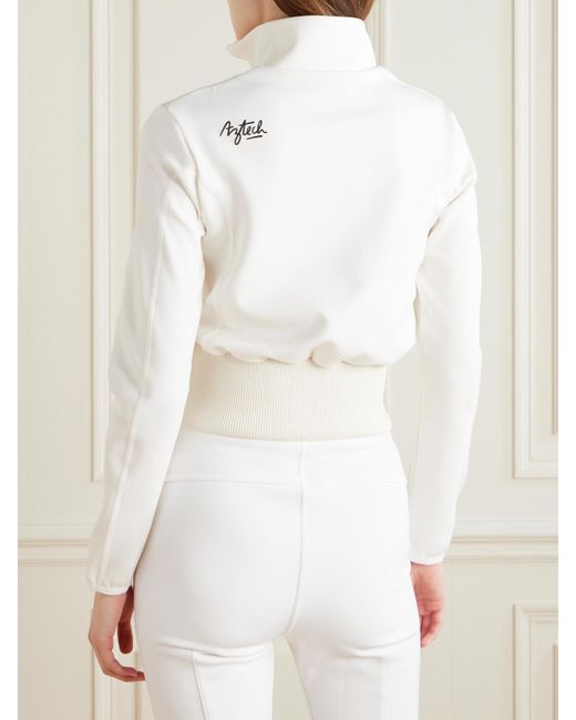 Aztech Mountain White Ajax Sweatshirt Aus Jersey Mit Gummibesätzen Und Reißverschluss