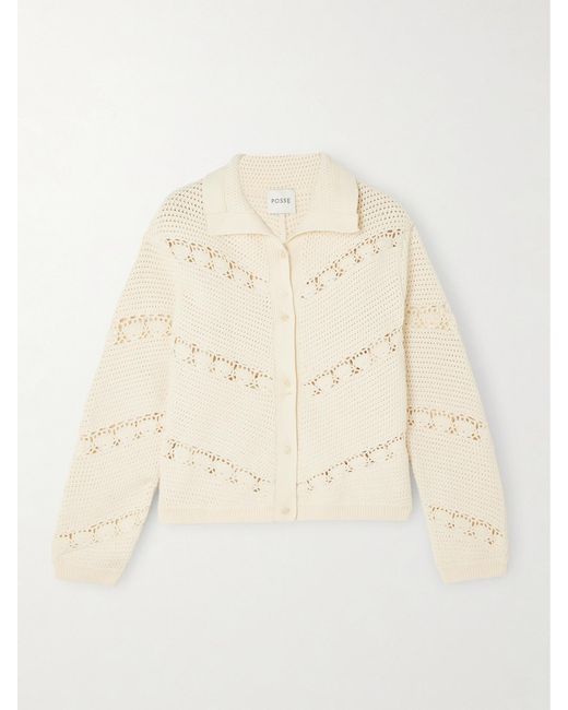 Posse Natural Dylan Crocheted Cardigan
