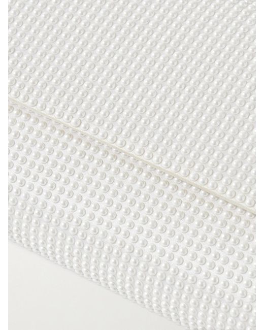 Judith Leiber Natural Perry Embellished Satin Clutch