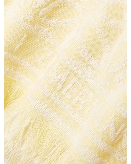 Zimmermann Natural Coco Towelling Crocheted Cotton Hooded Top