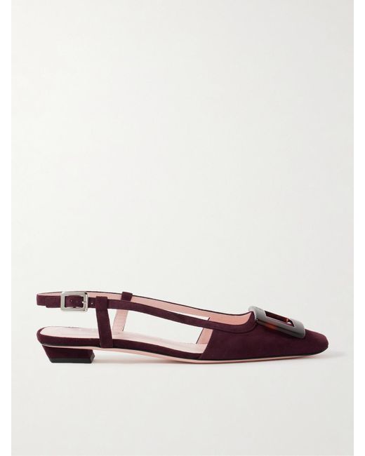 Roger Vivier Red Belle Vivier 25 Suede Pumps