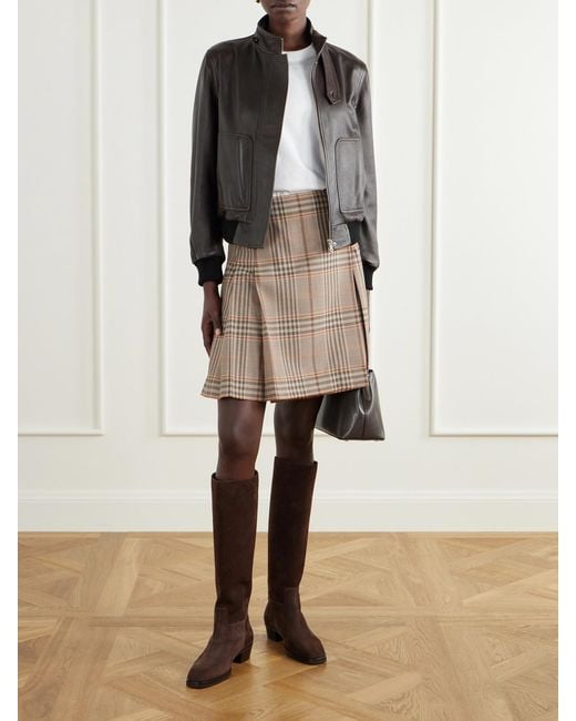 Jimmy Choo Brown Mave Paneled Suede Knee Boots
