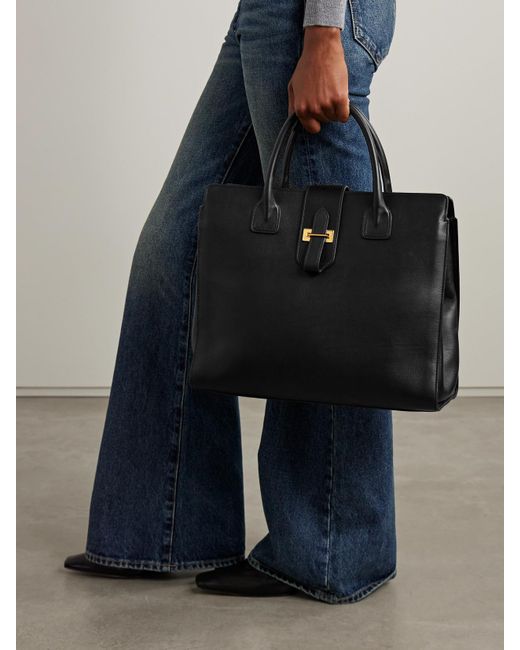 Nili Lotan Black Lou Leather Tote