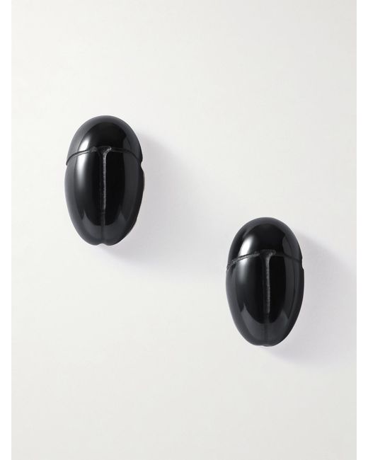 Sophie Buhai Black Scarab Onyx Earrings