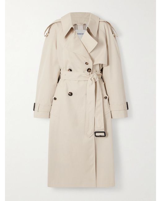 Burberry Natural Fitzrovia Cotton-Gabardine Trench Coat