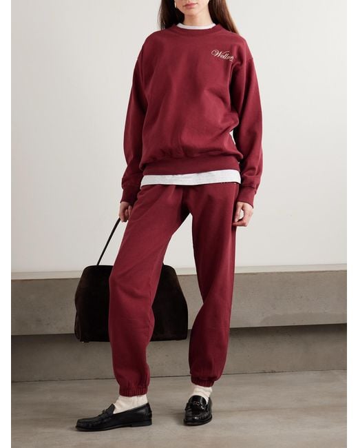 Sporty & Rich Soho Printed Cotton-Jersey Tapered Track Pants