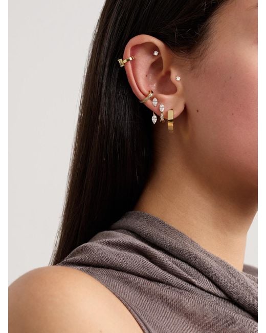 Anita Ko Natural Georgie 18-Karat Hoop Earrings