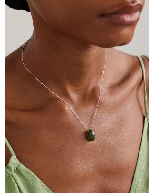 Sophie Buhai Green Tiny Egg Jade Necklace