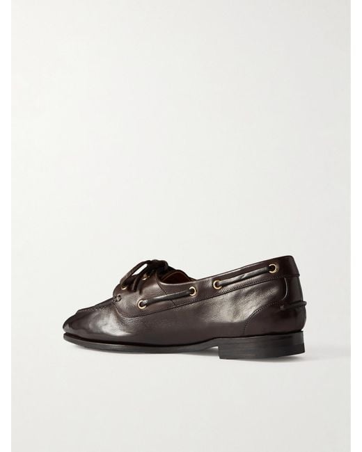 Bally Brown Pathy Leather Boat Shoes